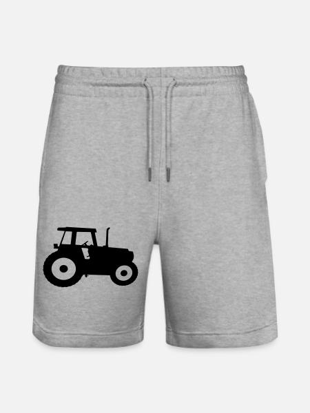 Tractor silhouette silhouette agricultural machine - Stanley/Stella Trainer Unisex Organic Jogging Shorts - heather grey