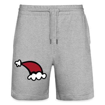 Weihnachten - Stanley/Stella Unisex Bio Joggingshorts Trainer  - Grau meliert - Vorne - Nik (191cm) & Marisol (170cm)