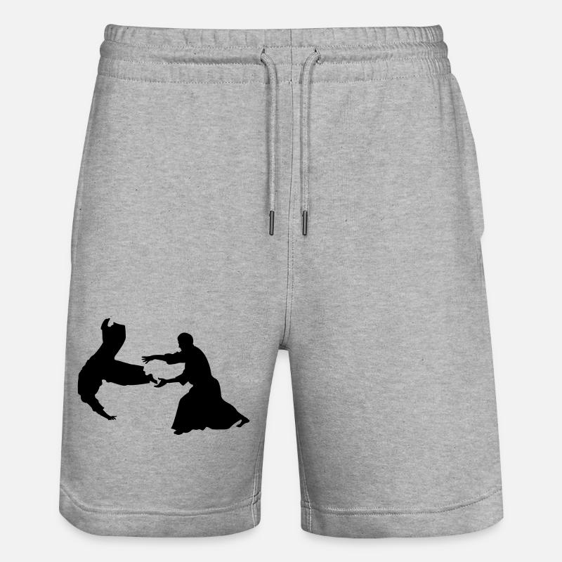 Aikido-Wurf - Stanley/Stella Unisex Bio Joggingshorts Trainer  - Grau meliert