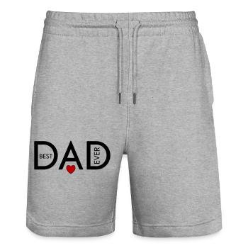 Best Dad ever - Stanley/Stella Unisex Bio Joggingshorts Trainer  - Grau meliert - Vorne - Nik (191cm) & Marisol (170cm)