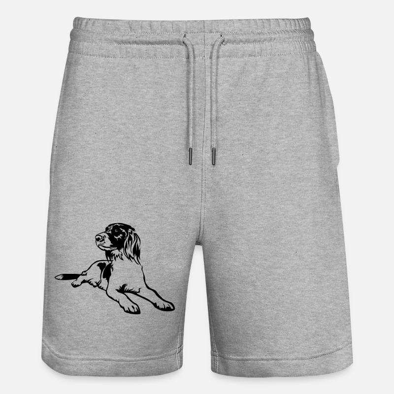 Münsterländer - Stanley/Stella Unisex Bio Joggingshorts Trainer  - Grau meliert