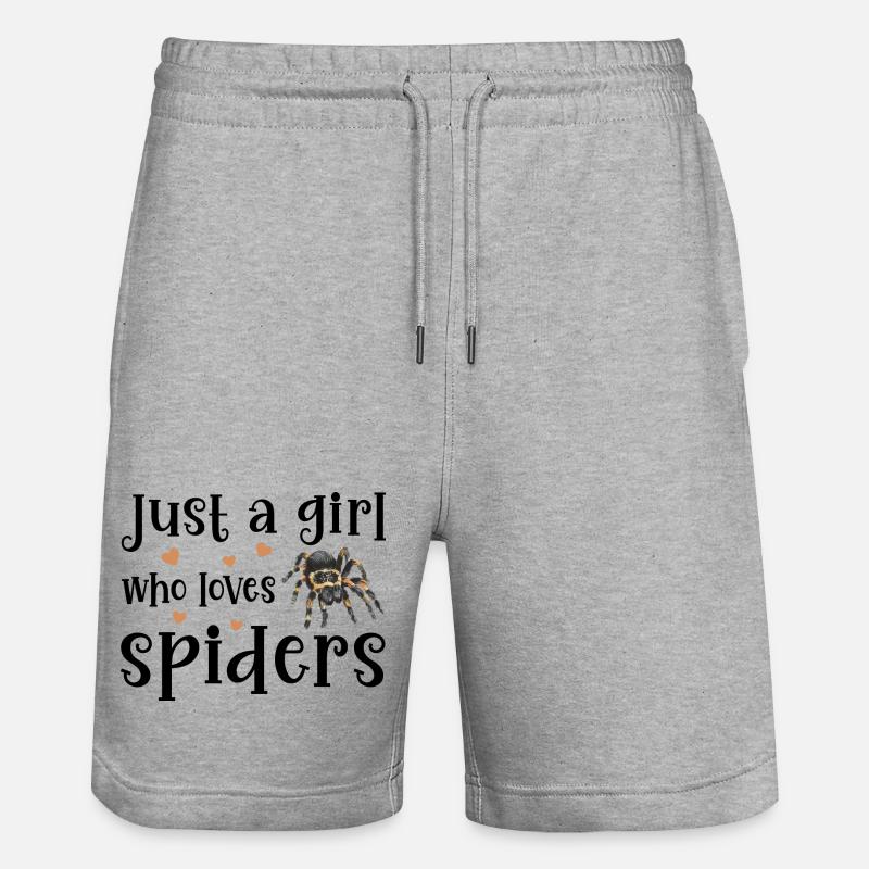 Tarentule d’araignée - Short de jogging bio TRAINER Stanley/Stella unisexe - gris chiné