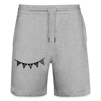 Pennant Chain Swedish Swedish House Pennant - Short de jogging bio TRAINER Stanley/Stella unisexe - gris chiné - Devant - Nik (191cm) & Marisol (170cm)