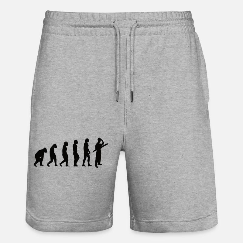 Architect Craft Evolution Civil Engineer - Stanley/Stella Trainer Unisex Organic Jogging Shorts - heather grey