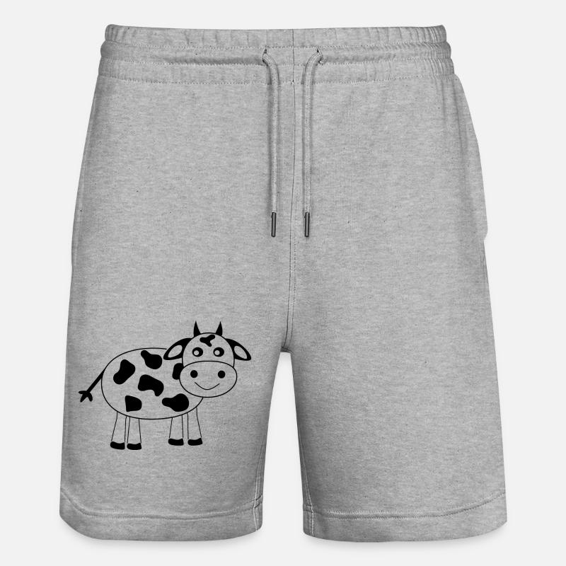 Bande dessinée noire de vache - Short de jogging bio TRAINER Stanley/Stella unisexe - gris chiné