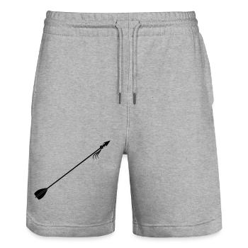 Wikinger-Pfeil - Stanley/Stella Unisex Bio Joggingshorts Trainer  - Grau meliert - Vorne - Nik (191cm) & Marisol (170cm)