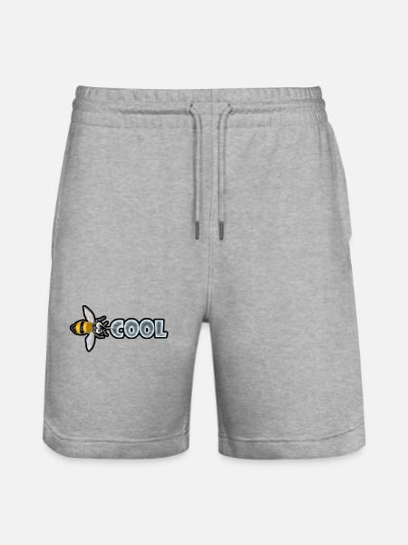 BEE COOL (horizontal) - Stanley/Stella Trainer Unisex Organic Jogging Shorts - heather grey