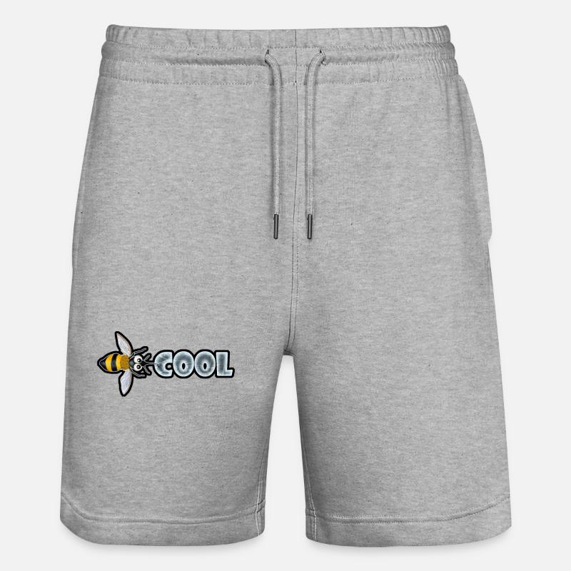BEE COOL (horizontal) - Stanley/Stella Unisex Bio Joggingshorts Trainer  - Grau meliert