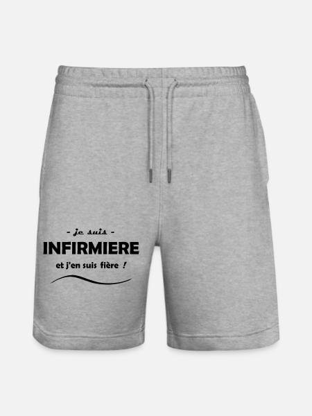 je suis infirmière - Short de jogging bio TRAINER Stanley/Stella unisexe - gris chiné