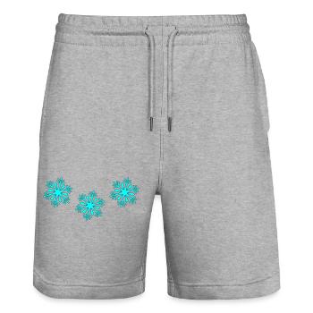 Snow - Stanley/Stella Unisex Bio Joggingshorts Trainer  - Grau meliert - Vorne - Nik (191cm) & Marisol (170cm)