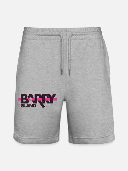 Barry Island - Stanley/Stella Trainer Unisex Organic Jogging Shorts - heather grey