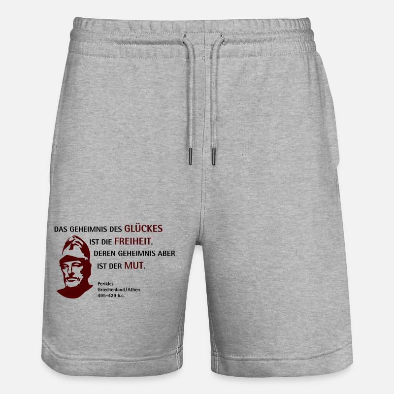 Perikles D - Stanley/Stella Unisex Bio Joggingshorts Trainer  - Grau meliert