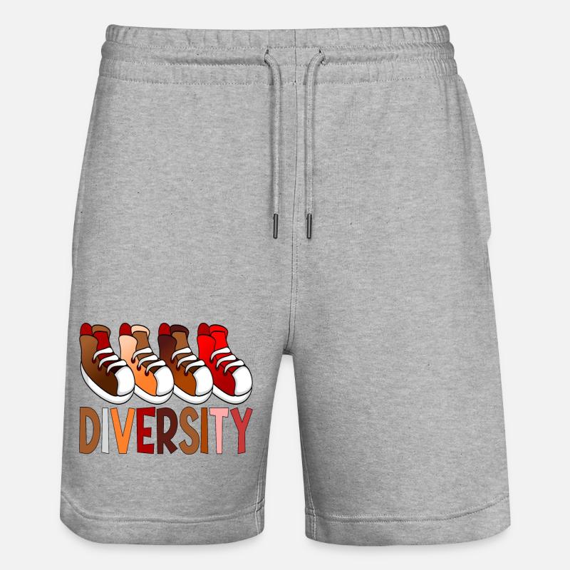 Diversity Sneakers - Sport - Stanley/Stella Unisex Bio Joggingshorts Trainer - Grau meliert