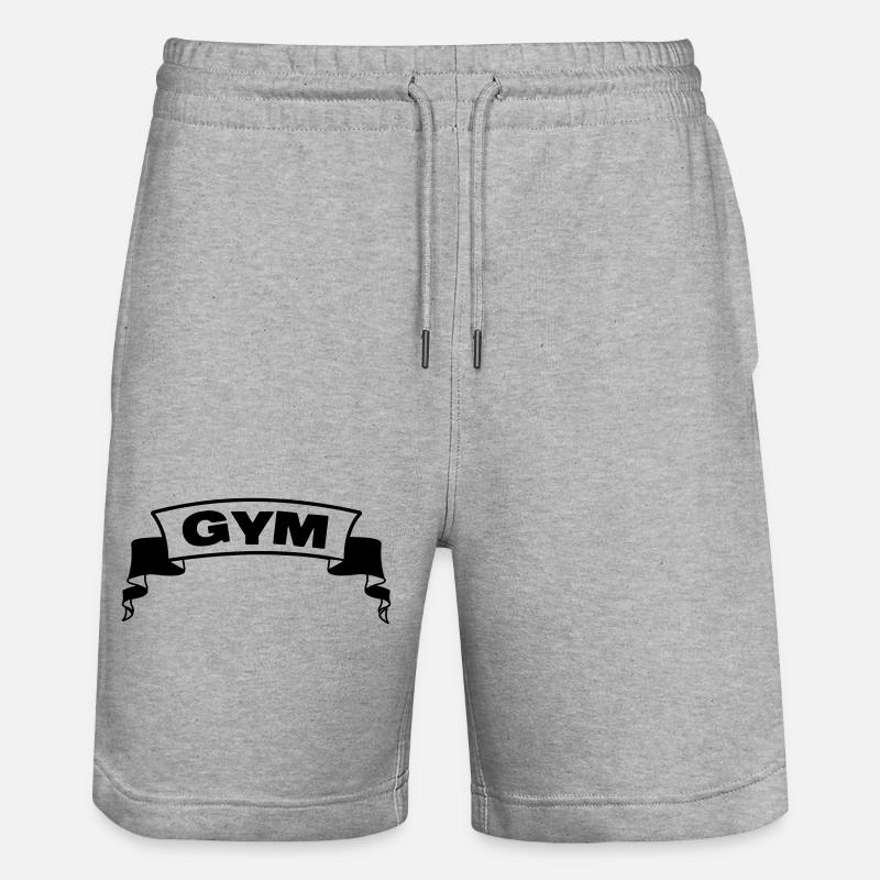Bannière de gym gym - Short de jogging bio TRAINER Stanley/Stella unisexe - gris chiné