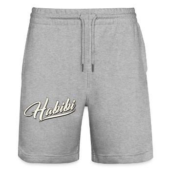 habibi chéri chéri chéri petite amie meilleur meilleur amour besti - Short de jogging bio TRAINER Stanley/Stella unisexe - gris chiné - Devant - Nik (191cm) & Marisol (170cm)