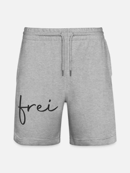 frei - frei sein - Stanley/Stella Unisex Bio Joggingshorts Trainer  - Grau meliert