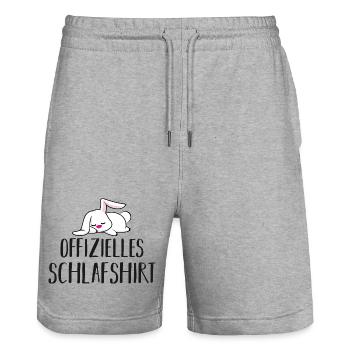 Hase Kaninchen - Stanley/Stella Unisex Bio Joggingshorts Trainer  - Grau meliert - Vorne - Nik (191cm) & Marisol (170cm)