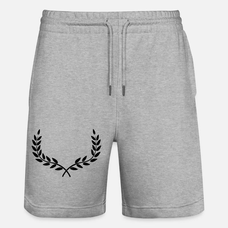 couronne couronne de laurier - Short de jogging bio TRAINER Stanley/Stella unisexe - gris chiné