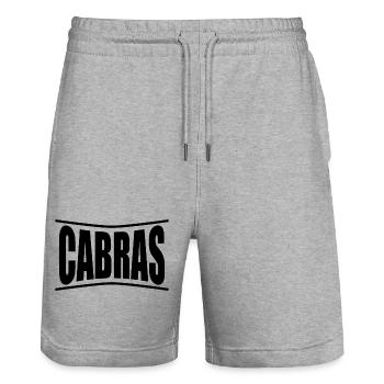 Cabras Sardegna t-shirt gift idea - Stanley/Stella Trainer Unisex Organic Jogging Shorts - heather grey - Front - Nik (191cm) & Marisol (170cm)