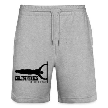 Calisthenics - Stanley/Stella Unisex Bio Joggingshorts Trainer  - Grau meliert - Vorne - Nik (191cm) & Marisol (170cm)