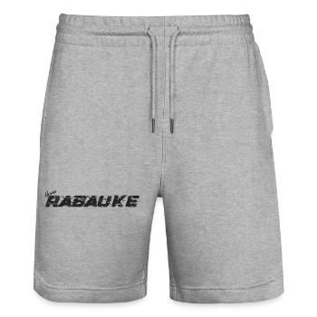 Kleiner Rabauke - Stanley/Stella Unisex Bio Joggingshorts Trainer  - Grau meliert - Vorne - Nik (191cm) & Marisol (170cm)