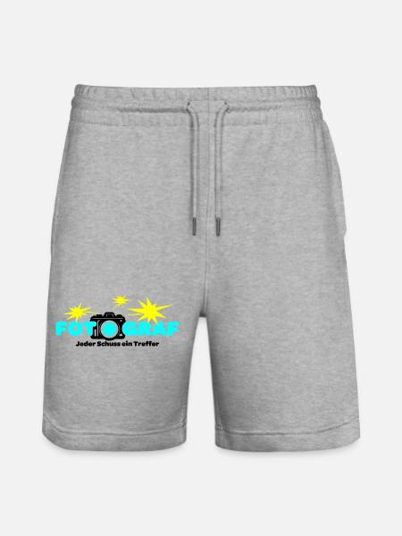 Fotograf Fotografin Fotokamera - Stanley/Stella Unisex Bio Joggingshorts Trainer - Grau meliert