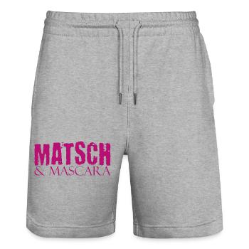Muddy run shirt mud Matsch Laufshirt Team Mascara - Stanley/Stella Unisex Bio Joggingshorts Trainer  - Grau meliert - Vorne - Nik (191cm) & Marisol (170cm)