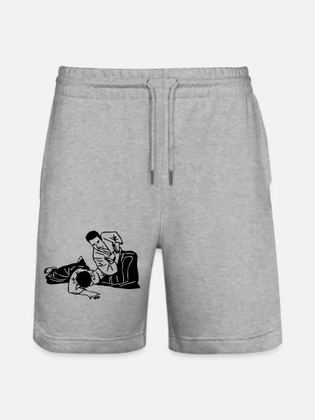 Aikido - Stanley/Stella Trainer Unisex Organic Jogging Shorts - heather grey