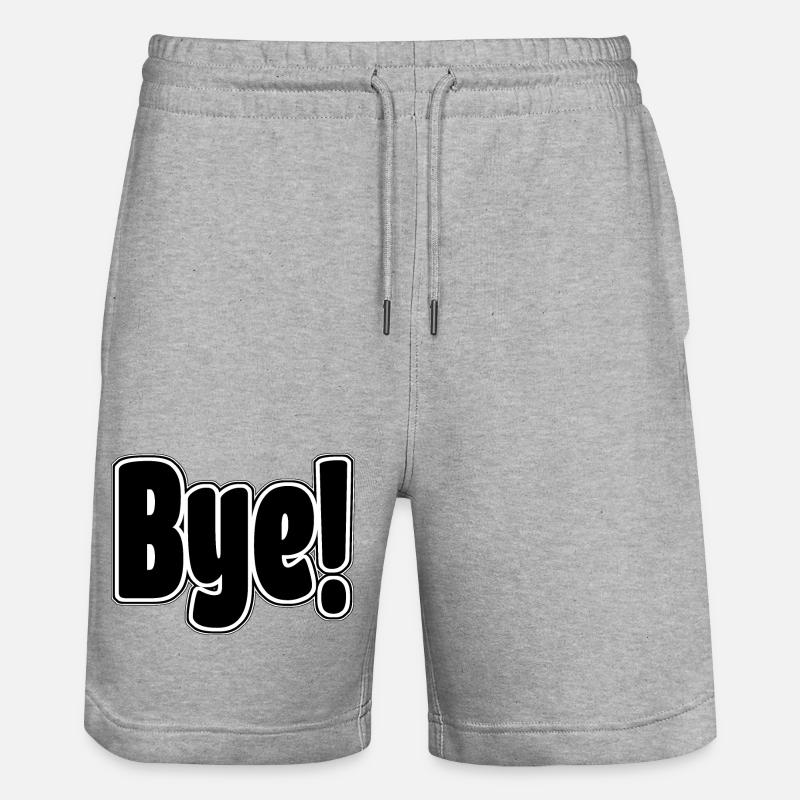 Au revoir!. Expression joyeuse - Short de jogging bio TRAINER Stanley/Stella unisexe - gris chiné