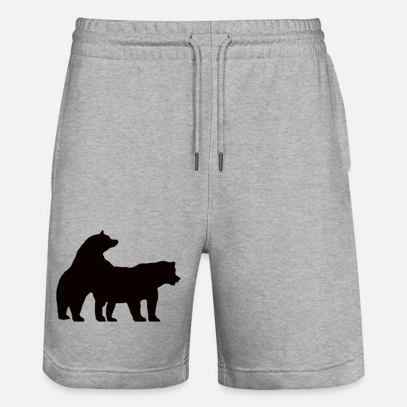 de vrais ours - Short de jogging bio TRAINER Stanley/Stella unisexe - gris chiné
