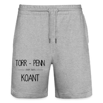 Torr-penn met ken koant - Short de jogging bio TRAINER Stanley/Stella unisexe - gris chiné - Devant - Nik (191cm) & Marisol (170cm)