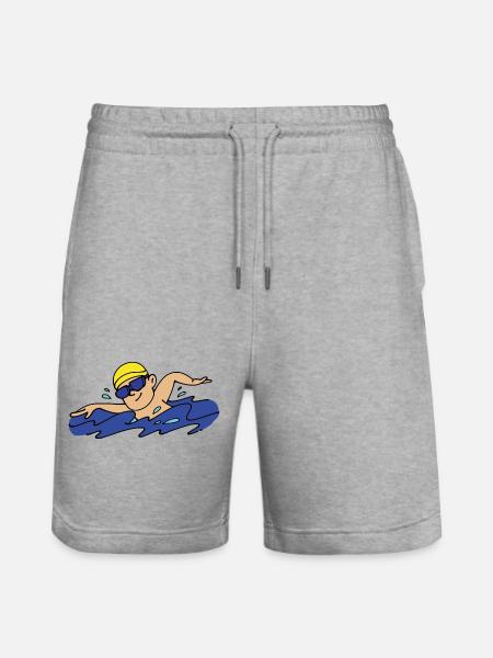 Schwimmer - Stanley/Stella Unisex Bio Joggingshorts Trainer - Grau meliert