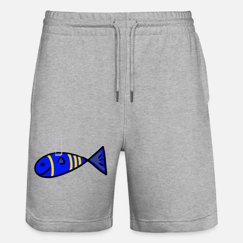 Poisson d'Avril - Short de jogging bio TRAINER Stanley/Stella unisexe - gris chiné
