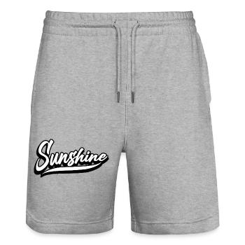 sunshine sonne urlaub palmen beach strand beauty - Stanley/Stella Unisex Bio Joggingshorts Trainer  - Grau meliert - Vorne - Nik (191cm) & Marisol (170cm)