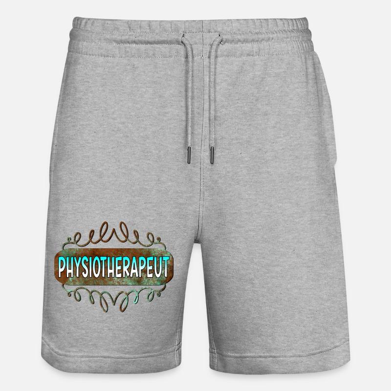 Physiotherapeut - Stanley/Stella Unisex Bio Joggingshorts Trainer  - Grau meliert