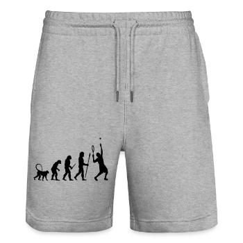 Evolution eines Tennisspielers - Stanley/Stella Unisex Bio Joggingshorts Trainer  - Grau meliert - Vorne - Nik (191cm) & Marisol (170cm)