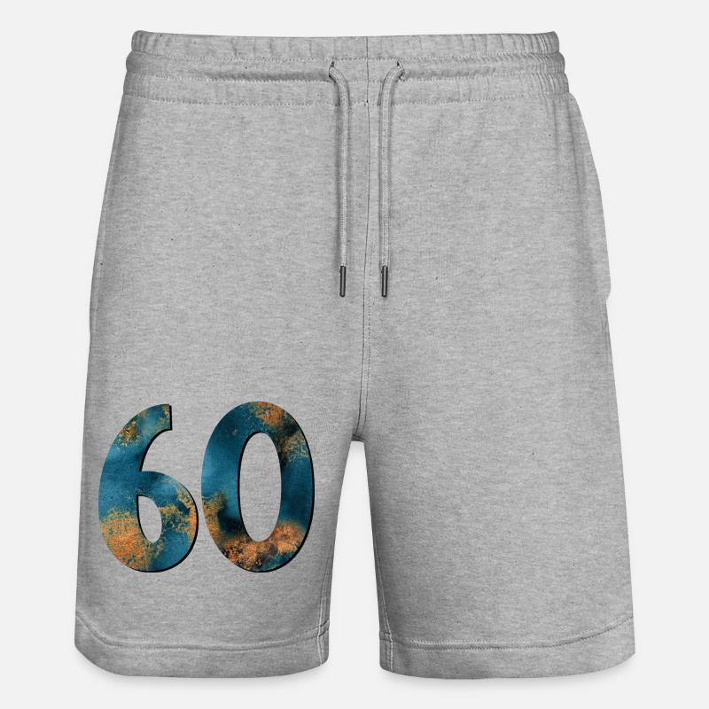 Numéro 60 - 60e anniversaire - Short de jogging bio TRAINER Stanley/Stella unisexe - gris chiné