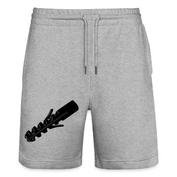 Plug wall plug for screw - Stanley/Stella Trainer Unisex Organic Jogging Shorts - heather grey - Front - Nik (191cm) & Marisol (170cm)