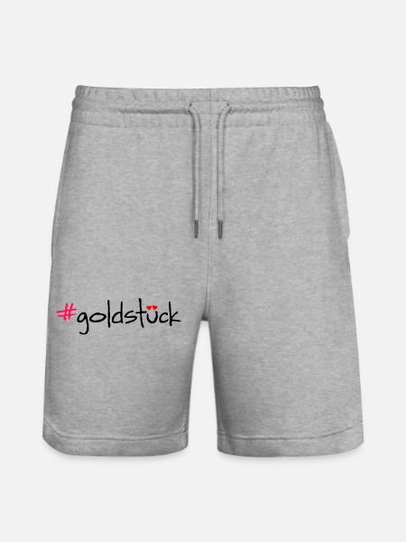 #goldstück - Stanley/Stella Trainer Unisex Organic Jogging Shorts - heather grey