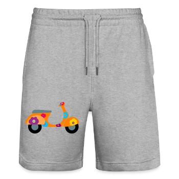 Rouleau Floral Ciao Italie Motif Coloré - Short de jogging bio TRAINER Stanley/Stella unisexe - gris chiné - Devant - Nik (191cm) & Marisol (170cm)