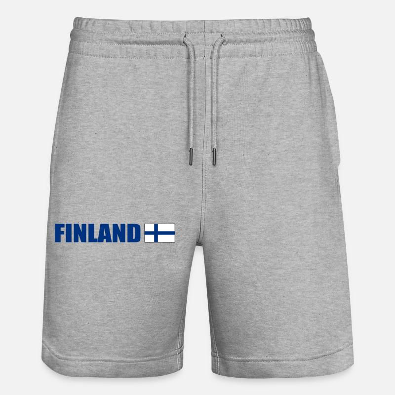 Finnland - Stanley/Stella Unisex Bio Joggingshorts Trainer  - Grau meliert
