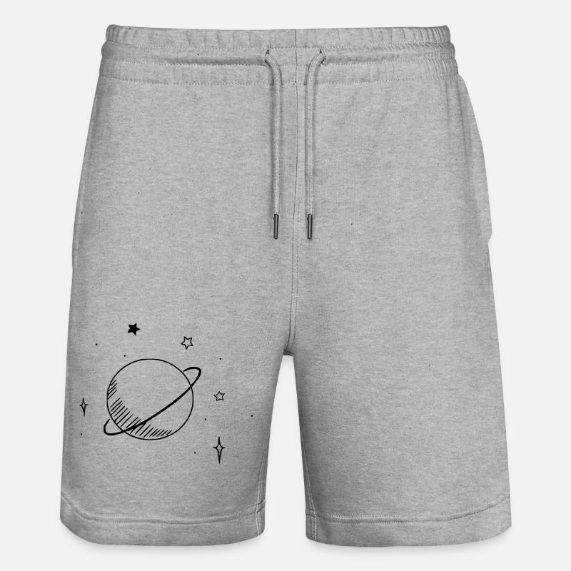 Astronomie - Planète et étoiles - Short de jogging bio TRAINER Stanley/Stella unisexe - gris chiné