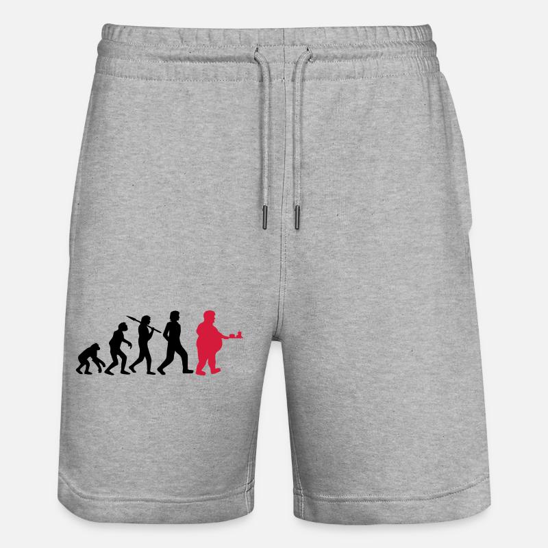 Évolution de la restauration rapide - Short de jogging bio TRAINER Stanley/Stella unisexe - gris chiné