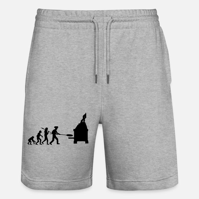 Evolution Pizza Boulanger - Short de jogging bio TRAINER Stanley/Stella unisexe - gris chiné