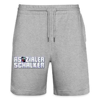 Asozialer Schalker | Gelsenkirchen Schalke - Stanley/Stella Unisex Bio Joggingshorts Trainer  - Grau meliert - Vorne - Nik (191cm) & Marisol (170cm)