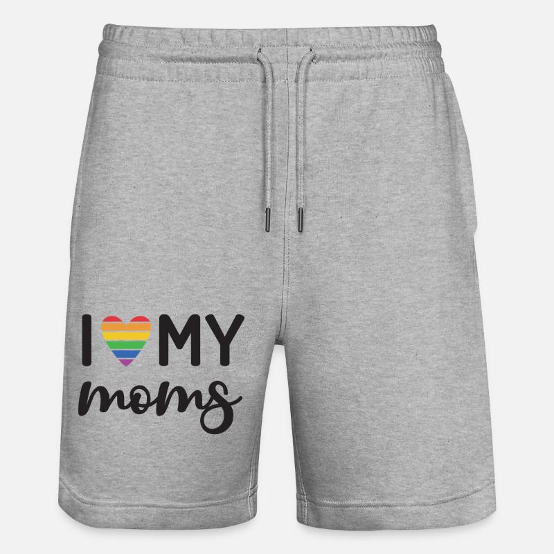 J’aime mes mamans - Short de jogging bio TRAINER Stanley/Stella unisexe - gris chiné