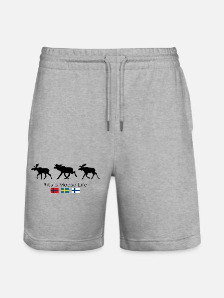 Å se elg i Skandinavia - Stanley/Stella Trainer økologisk unisex-løpeshorts - gråmelert