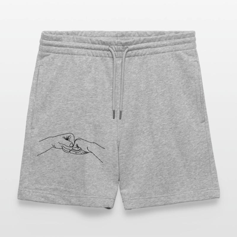 Hand gesture, collaboration, teamwork Stanley/Stella Trainer Unisex Organic Jogging Shorts