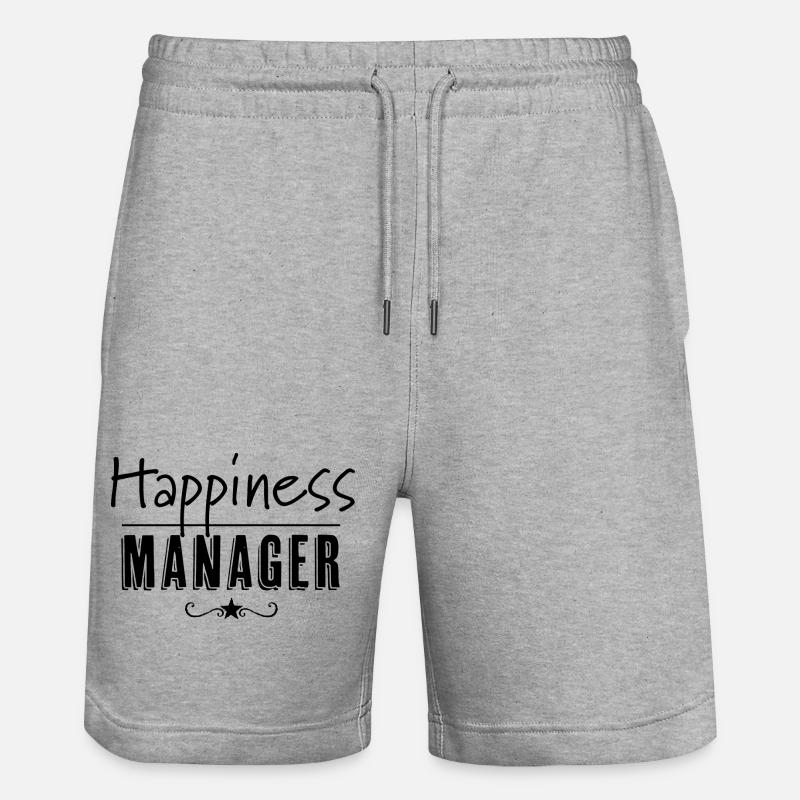 Gestionnaire du bonheur - Short de jogging bio TRAINER Stanley/Stella unisexe - gris chiné