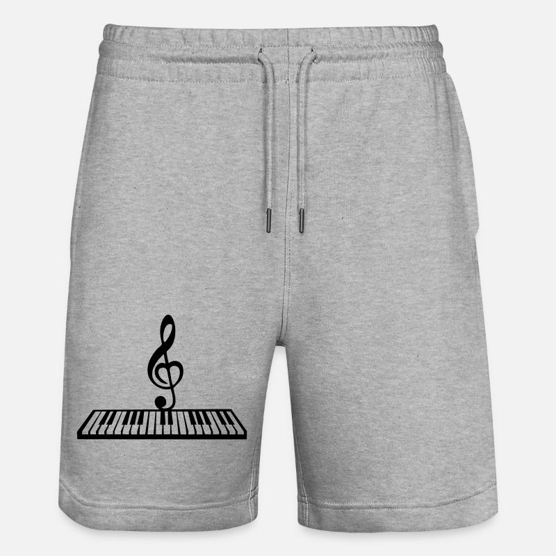 Piano avec touche de musique, clavier - Short de jogging bio TRAINER Stanley/Stella unisexe - gris chiné